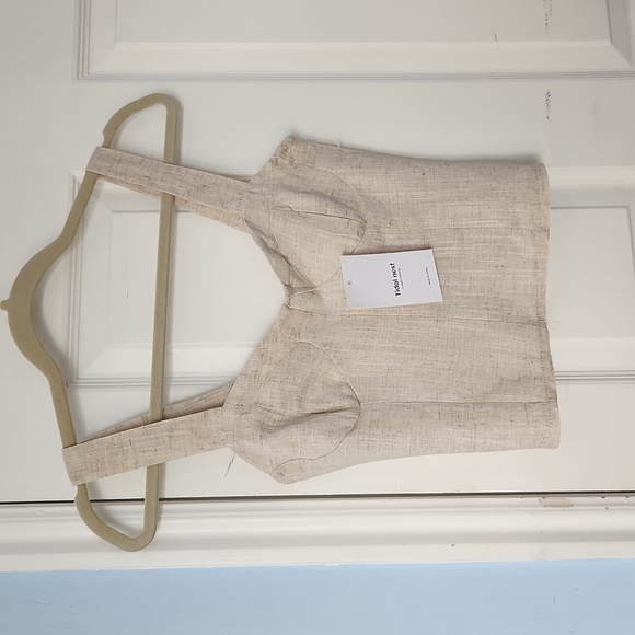 Beige linen top - Picture 3 of 4